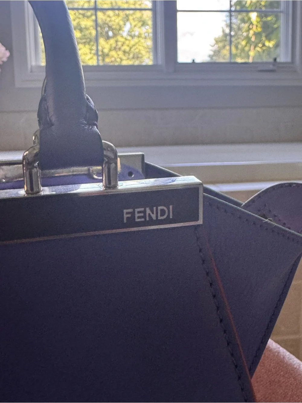 Fendi Purple Mini Satchel with Colorful Charm